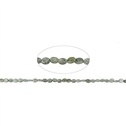 144190309520 Lense strand, Kyanite green (stab.), 09 x 07mm | gems, healing stones & jewelry