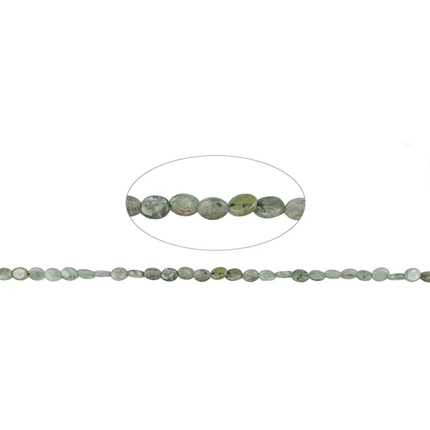 Lente a filo, Distene (verde), 09 x 07 mm | grossista gemme e pietre curative
