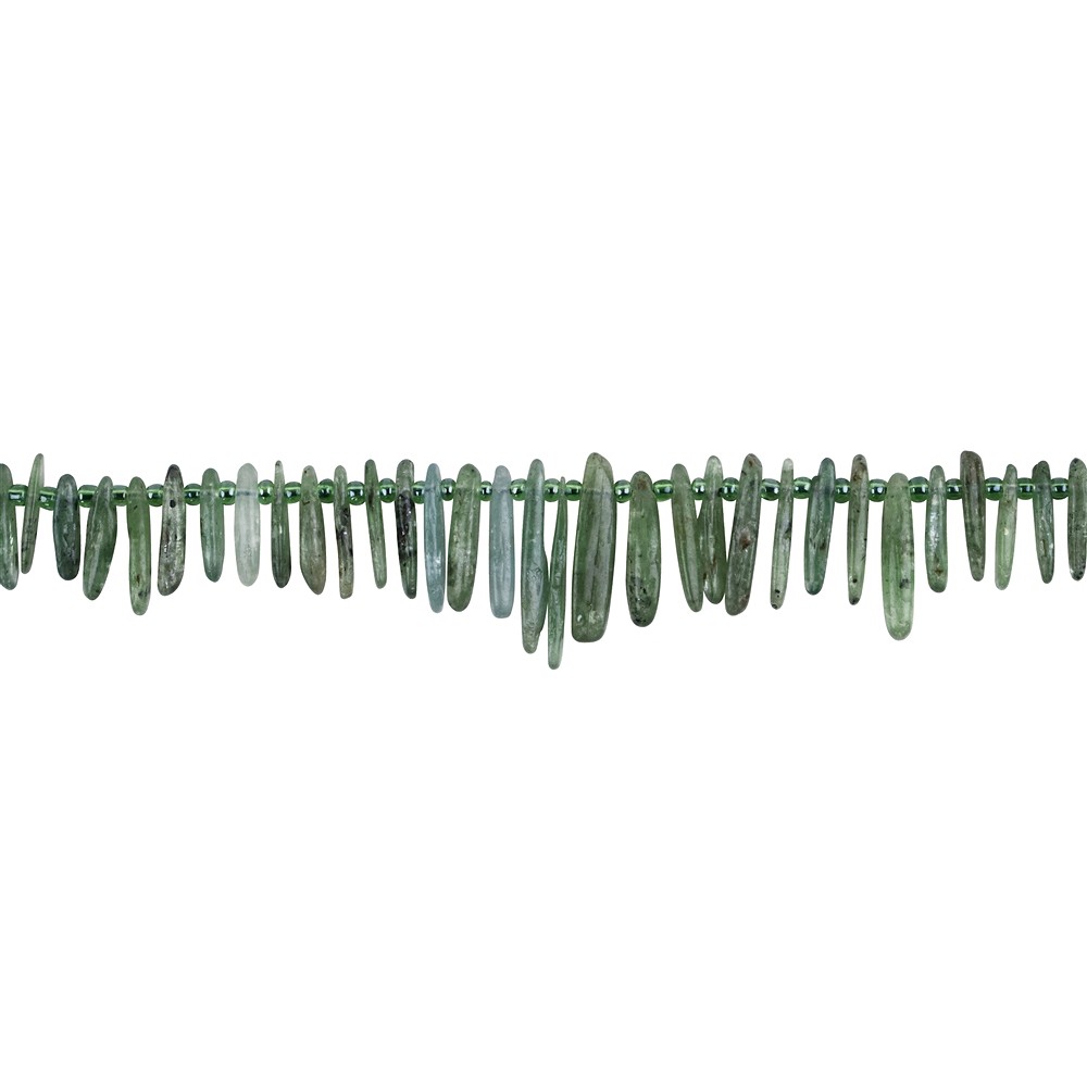 Trucioli "a dente" allungati, Cianite (verde), 02-03 x 08-25 mm, sfumato | Marco Schreier