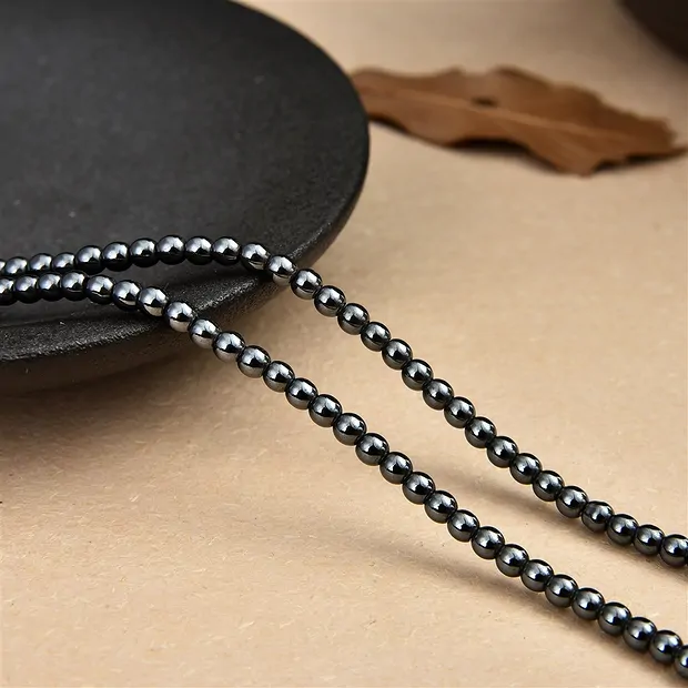 Strang Kugeln, Hämatin, 03mm | Mineralienhandel Edelsteine, Heilsteine & Schmuck