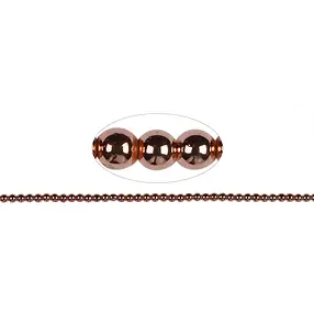 String Beads, hematin rose gold (dyed), 03mm | wholesaler gems & healing stones