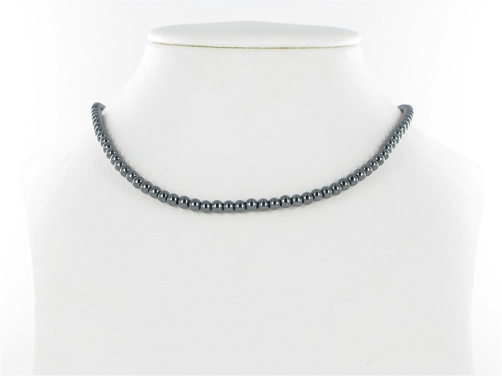 Rang de collier boules, hématite, 04mm | Marco Schreier