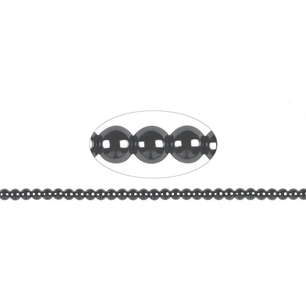 Strang Kugeln, Hämatin, 06mm | Mineralienhandel Edelsteine, Heilsteine & Schmuck