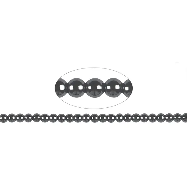 Rang de collier boules, hématite, 08mm | Marco Schreier