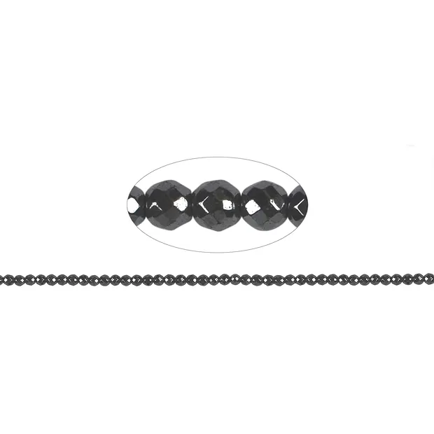 Rang de colliers boules, hématite, à facettes, 04mm | Marco Schreier