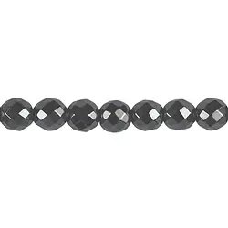 144210101920 Strang Kugeln, Hämatin, facettiert, 10mm | GH Edelsteine, Heilsteine & Schmuck