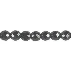 String Beads, hematin, faceted, 10mm | wholesaler gems, healing stones & jewelry