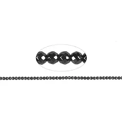 144210103620 Strang Kugeln, Hämatin, facettiert, 03mm | GH Edelsteine, Heilsteine & Schmuck