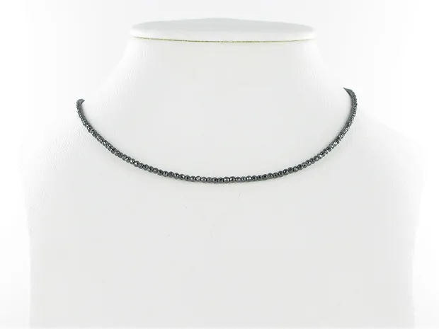 String Beads, hematin, faceted, 02mm | wholesaler gems, healing stones & jewelry