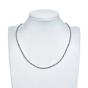 String Beads, Hematine silver (dyed), faceted, 02mm | Marco Schreier