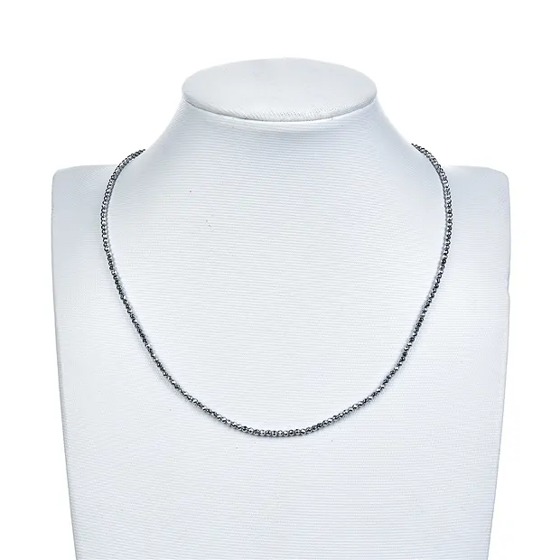 String Beads, Hematine silver (dyed), faceted, 02mm | Marco Schreier