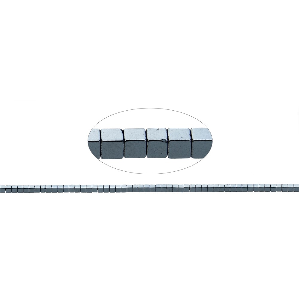 Cubo di filo, ematina, 03 x 03 mm | Gemme Schreier, pietre curative e gioielli