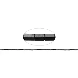 144210205710 Strand cuboid, matt hematin, 04 x 02mm | Schreier gems, healing stones & jewelry