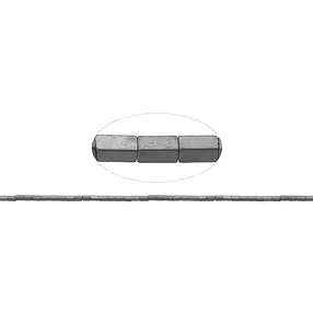 Rang de collier, hématite argent (teintée) mat, 04 x 02mm | Marco Schreier