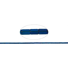 Cuboide de filamento, azul hematínico (teñido) mate, 04 x 02 x 02mm | Marco Schreier