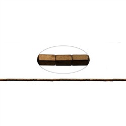 144210205714 Strand cuboid, hematin brown (dyed) matt, 04 x 02 x 02mm | Marco Schreier
