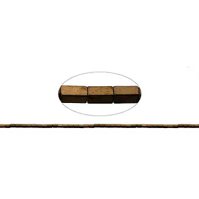 Rang de collier, hématite brune (teintée) mate, 04 x 02 x 02mm | Marco Schreier