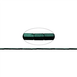 144210205717 Strand cuboid, hematin blue-green (dyed) matt, 04 x 02 x 02mm | Marco Schreier