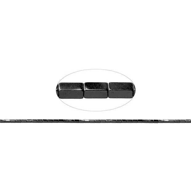 Strand cuboid, hematin, 04 x 02 x 02mm | Schreier gems, healing stones & jewelry