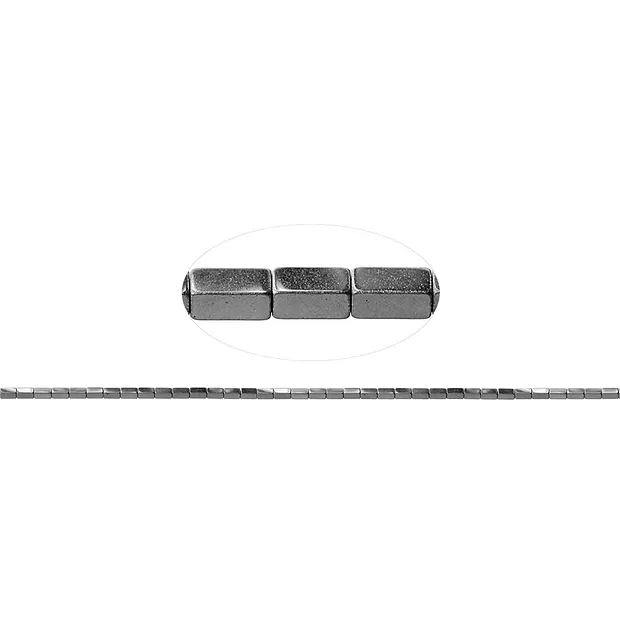 Strand cuboid, hematin silver (dyed), 04 x 02 x 02mm | Marco Schreier