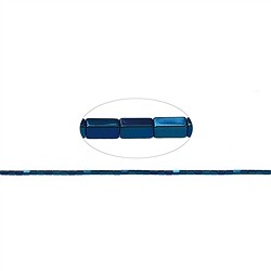 144210205722 Cuboide de filamento, azul hematina (teñido), 04 x 02 x 02mm | Marco Schreier