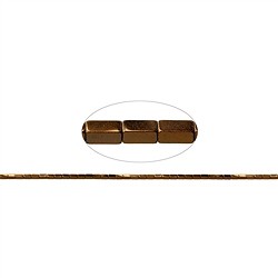 144210205724 Cuboide di filo, marrone ematino (colorato), 04 x 02 x 02 mm | Marco Schreier