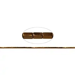 144210205724 Strand cuboid, hematin brown (dyed), 04 x 02 x 02mm | Marco Schreier