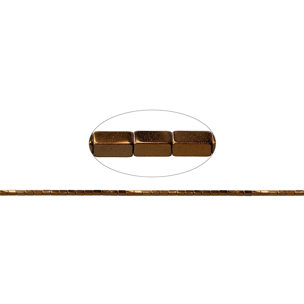 Strand cuboid, hematin brown (dyed), 04 x 02 x 02mm | Marco Schreier