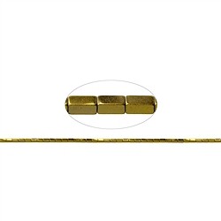 144210205725 Strand cuboid, hematin gold (dyed), 04 x 02 x 02mm | Marco Schreier