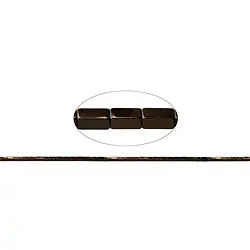 144210205726 Strand cuboid, hematin coffee (dyed), 04 x 02 x 02mm | Marco Schreier