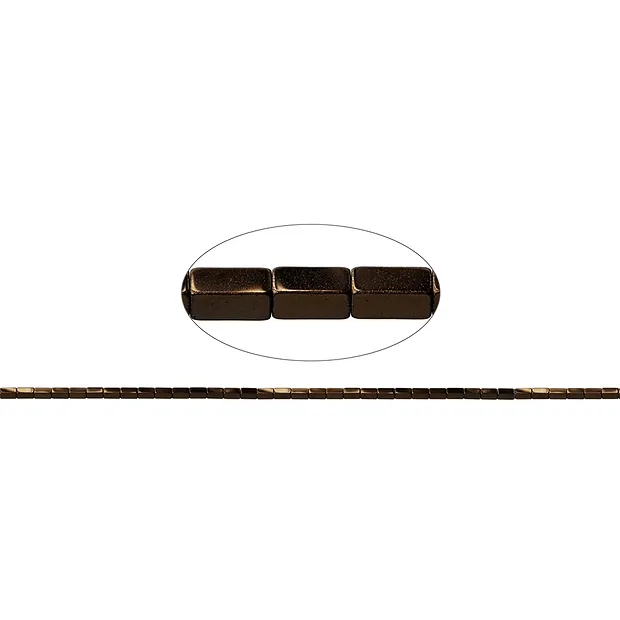 Cuboide de filamento, café hematina (teñido), 04 x 02 x 02mm | Marco Schreier