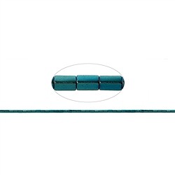 144210205727 Strand cuboid, hematin blue-green (dyed), 04 x 02mm | Marco Schreier
