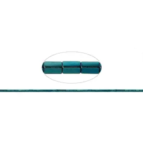 Strand cuboid, hematin blue-green (dyed), 04 x 02mm | Marco Schreier