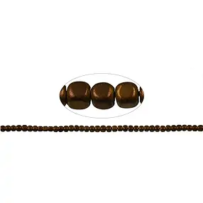 Stringed beads rounded, hematin brown (dyed), 03mm, matt | Marco Schreier