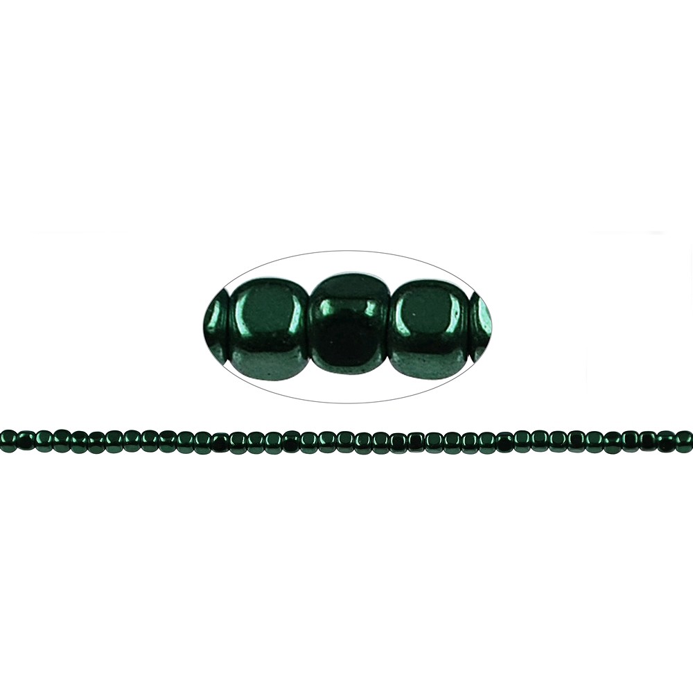 Rangs de colliers arrondis, hématite verte (teintée), 03 x 03mm | Marco Schreier
