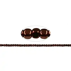144210206124 Strand cube rounded, hematin brown (dyed), 03 x 03mm | Marco Schreier