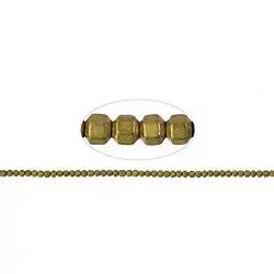 144210206215 Rang de collier Hexagon, hématite Or (teintée), mat, 02mm | Marco Schreier