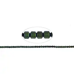 144210206217 Rang de collier, Hexagon, Hématine verte (teintée), mat, 02mm | Marco Schreier