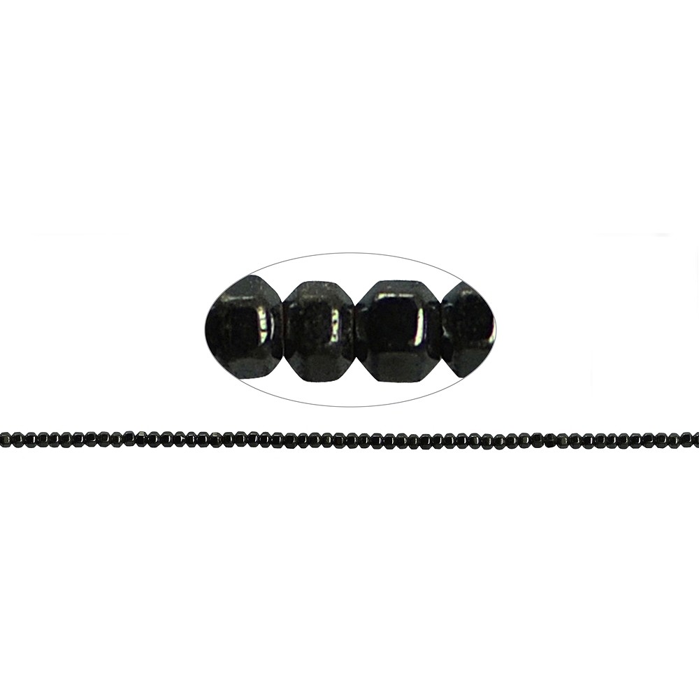 Filo esagonale, ematino, lucido, ca. 02 mm | grossista gemme e pietre curative