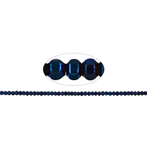Strang Hexagon, Hämatin blau (gef.), 02mm | GH Edelsteine, Heilsteine & Schmuck