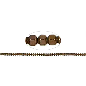 Rang de colliers Hexagon, Hématine brune (teintée), 02mm | Marco Schreier