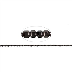 144210206226 Strand hexagon, hematin coffee (dyed), 02mm | wholesaler gems & healing stones