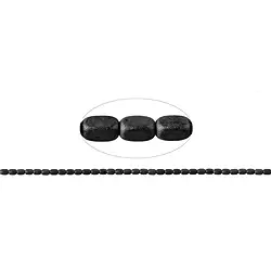 144210206610 Rounded cuboid strand, hematin, matt, 05 x 03mm | gems, healing stones & jewelry