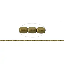 144210206615 Strang Quader gerundet, Hämatin gold (gef.) matt, 05 x 03mm | Marco Schreier