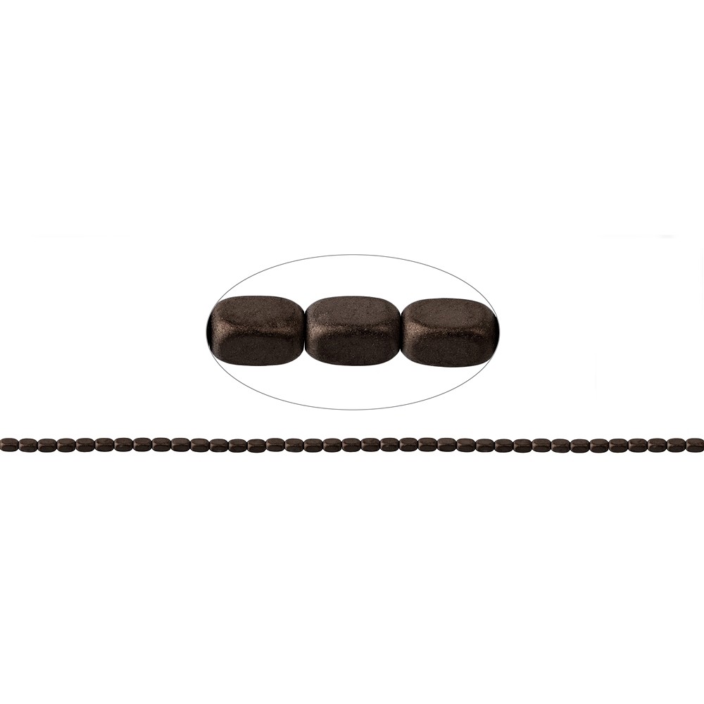 Rangs de colliers arrondis, hématite coffee (teintée) mate, 05 x 03mm | Marco Schreier