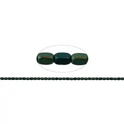 144210206617 Strang Quader gerundet, Hämatin blau-grün (gef.) matt, 05 x 03mm | Marco Schreier