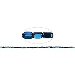 144210206622 Strand cuboid rounded, hematin blue (dyed), 05 x 03mm | Marco Schreier