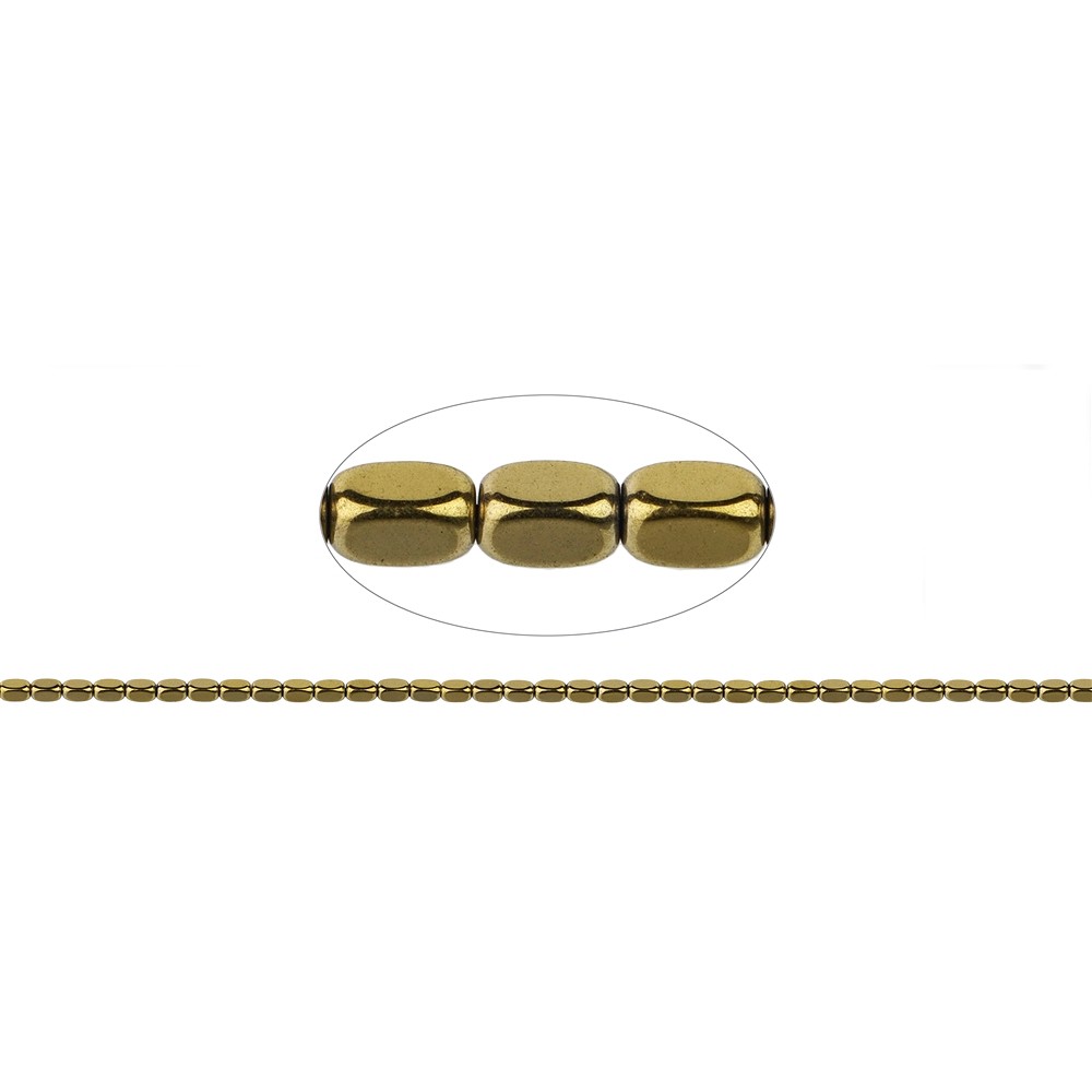 Filo cuboide arrotondato, Oro ematinato (colorato), 05 x 03 mm | Marco Schreier