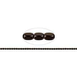 144210206626 Strand cuboid rounded, hematin coffee (dyed), 05 x 03mm | Marco Schreier