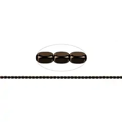 144210206626 Strang Quader gerundet, Hämatin coffee (gef.), 05 x 03mm | Marco Schreier